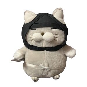Amuse Japan Higemanjyu Ninja Hotoke Cat Plush White Gotouchi 5.9in